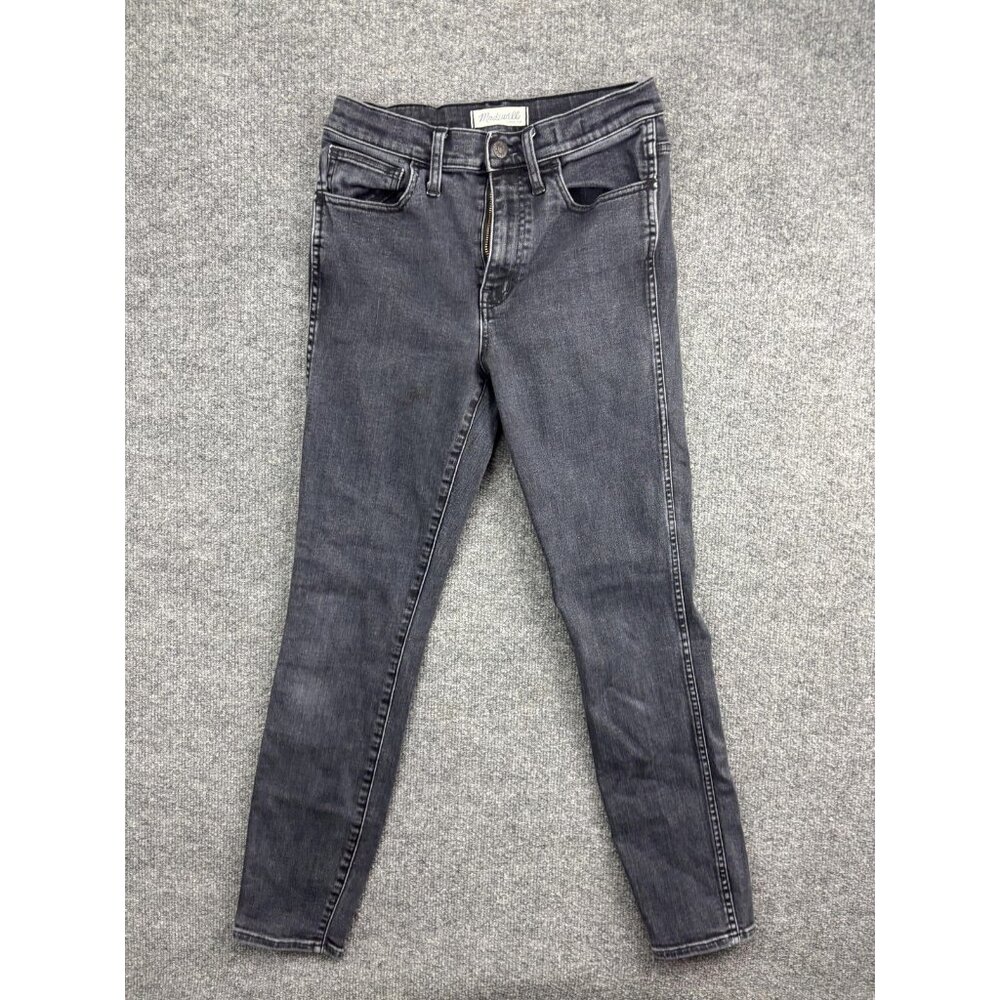 Madewell Jeans Womens 27 Black 10" High Riser Skinny Skinny‎ Stretch Denim Pants